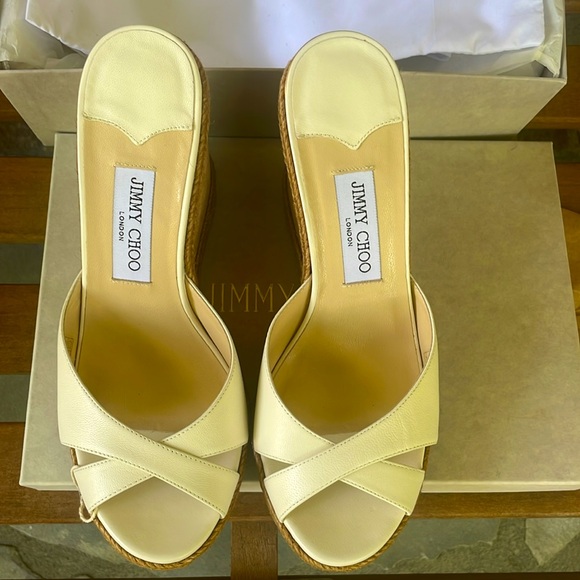 NIB Jimmy Choo off -white Almer mules Sz 40 - Picture 4 of 8